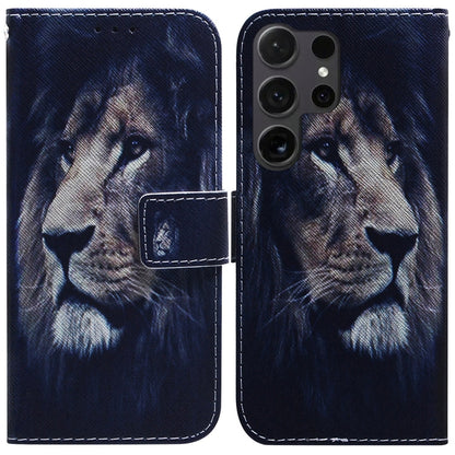 Coloured Drawing Flip Leather Phone Case, For Samsung Galaxy S25+ 5G, For Samsung Galaxy S25 Ultra 5G