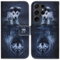 Coloured Drawing Flip Leather Phone Case, For Samsung Galaxy S25+ 5G, For Samsung Galaxy S25 Ultra 5G