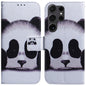 Coloured Drawing Flip Leather Phone Case, For Samsung Galaxy S25+ 5G, For Samsung Galaxy S25 Ultra 5G