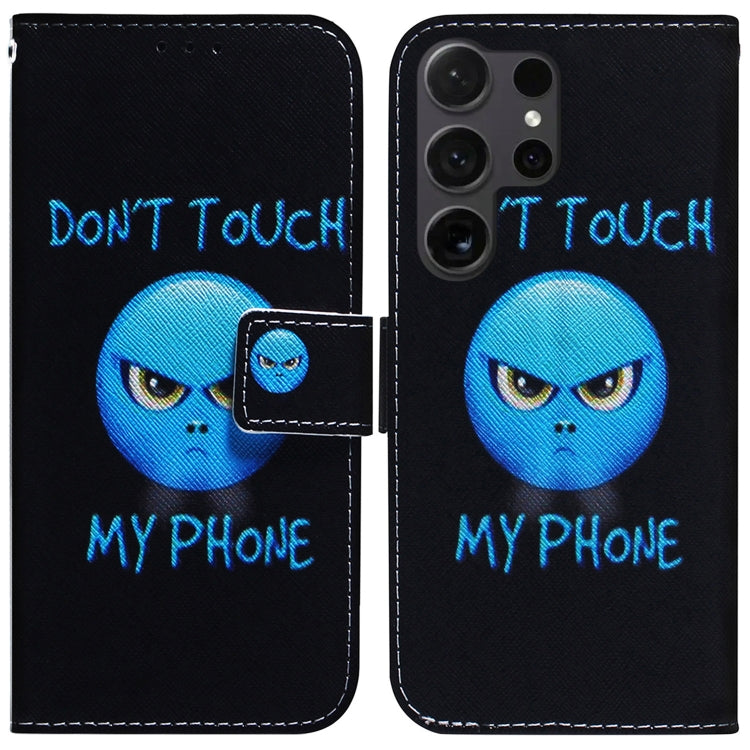 Coloured Drawing Flip Leather Phone Case, For Samsung Galaxy S25+ 5G, For Samsung Galaxy S25 Ultra 5G