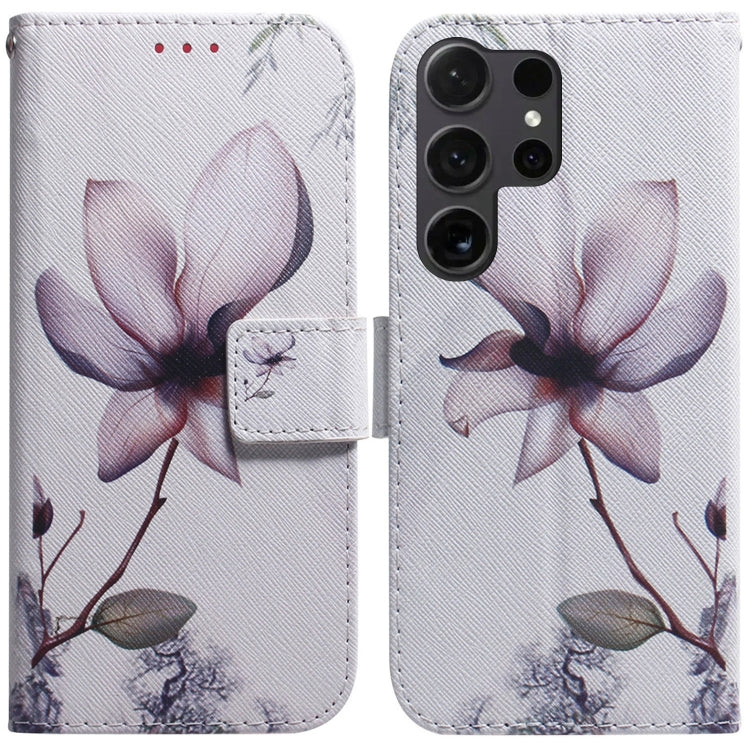 Coloured Drawing Flip Leather Phone Case, For Samsung Galaxy S25 Ultra 5G, For Samsung Galaxy S24 FE 5G