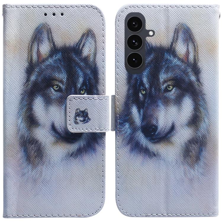 Coloured Drawing Flip Leather Phone Case, For Samsung Galaxy S25 FE 5G, For Samsung Galaxy S25 5G