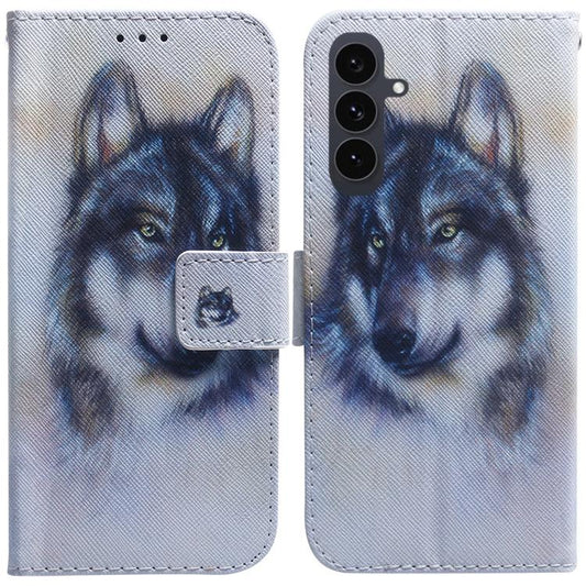Coloured Drawing Flip Leather Phone Case, For Samsung Galaxy S25 FE 5G, For Samsung Galaxy S25 5G