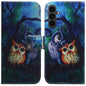 Coloured Drawing Flip Leather Phone Case, For Samsung Galaxy S25 FE 5G, For Samsung Galaxy S25 5G