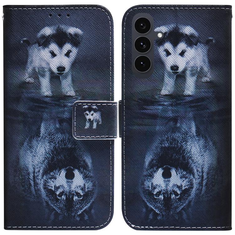 Coloured Drawing Flip Leather Phone Case, For Samsung Galaxy S25 FE 5G, For Samsung Galaxy S25 5G