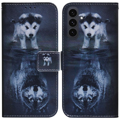 Coloured Drawing Flip Leather Phone Case, For Samsung Galaxy S25 FE 5G, For Samsung Galaxy S25 5G