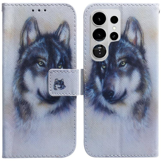 Coloured Drawing Flip Leather Phone Case, For Samsung Galaxy S26 Ultra 5G, For Samsung Galaxy S26 5G