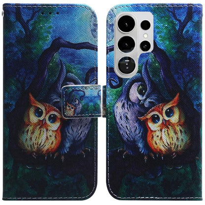 Coloured Drawing Flip Leather Phone Case, For Samsung Galaxy S26 Ultra 5G, For Samsung Galaxy S26 5G
