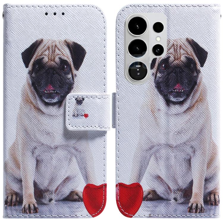 Coloured Drawing Flip Leather Phone Case, For Samsung Galaxy S26 Ultra 5G, For Samsung Galaxy S26 5G