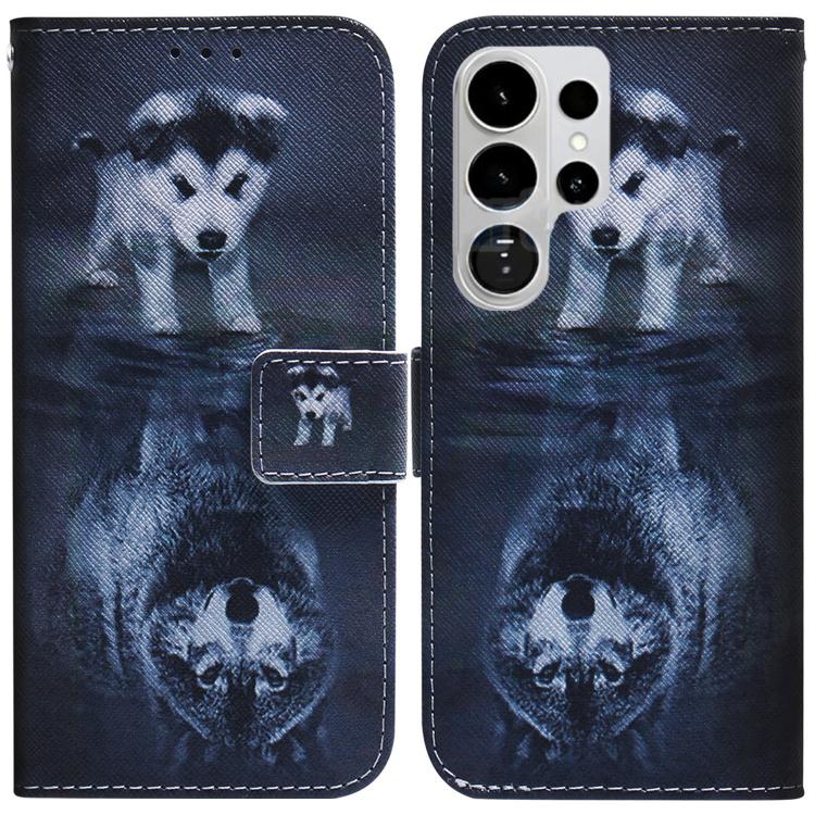 Coloured Drawing Flip Leather Phone Case, For Samsung Galaxy S26 Ultra 5G, For Samsung Galaxy S26 5G