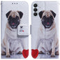 Coloured Drawing Flip Leather Phone Case, For Samsung Galaxy S26+ 5G, For Samsung Galaxy S26 Edge 5G