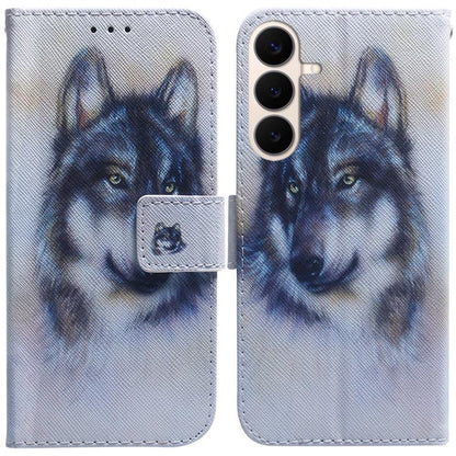 Coloured Drawing Flip Leather Phone Case, For Galaxy S26 FE 5G, For Samsung Galaxy S26+ 5G