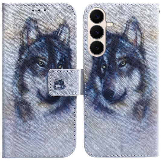 Coloured Drawing Flip Leather Phone Case, For Galaxy S26 FE 5G, For Samsung Galaxy S26+ 5G