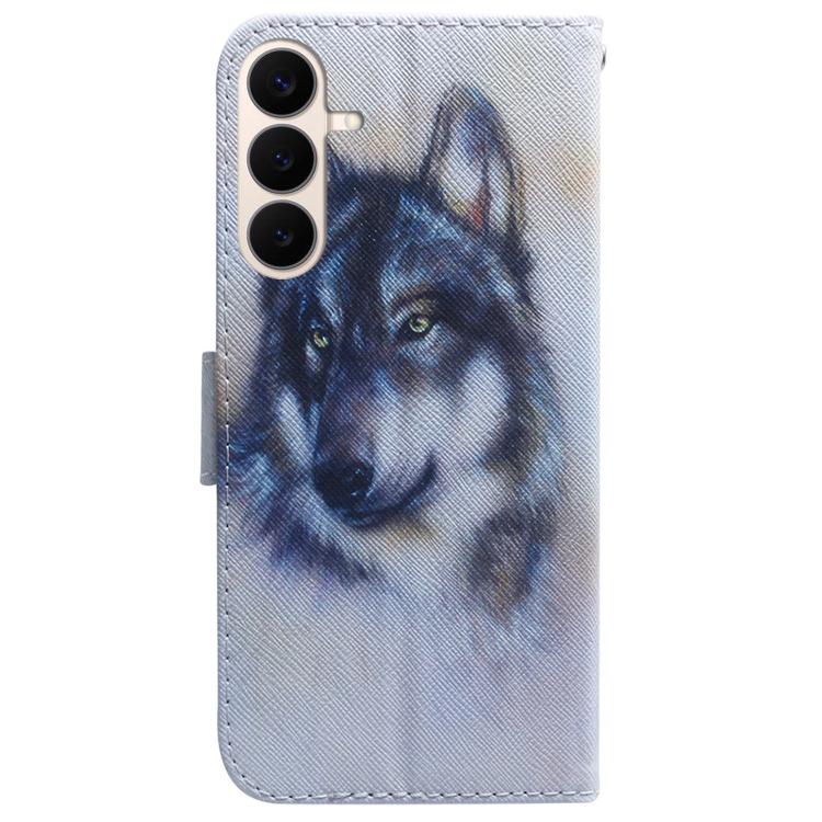 Coloured Drawing Flip Leather Phone Case, For Galaxy S26 FE 5G, For Samsung Galaxy S26+ 5G