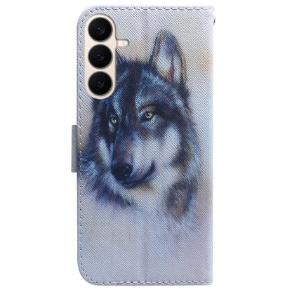 Coloured Drawing Flip Leather Phone Case, For Galaxy S26 FE 5G, For Samsung Galaxy S26+ 5G
