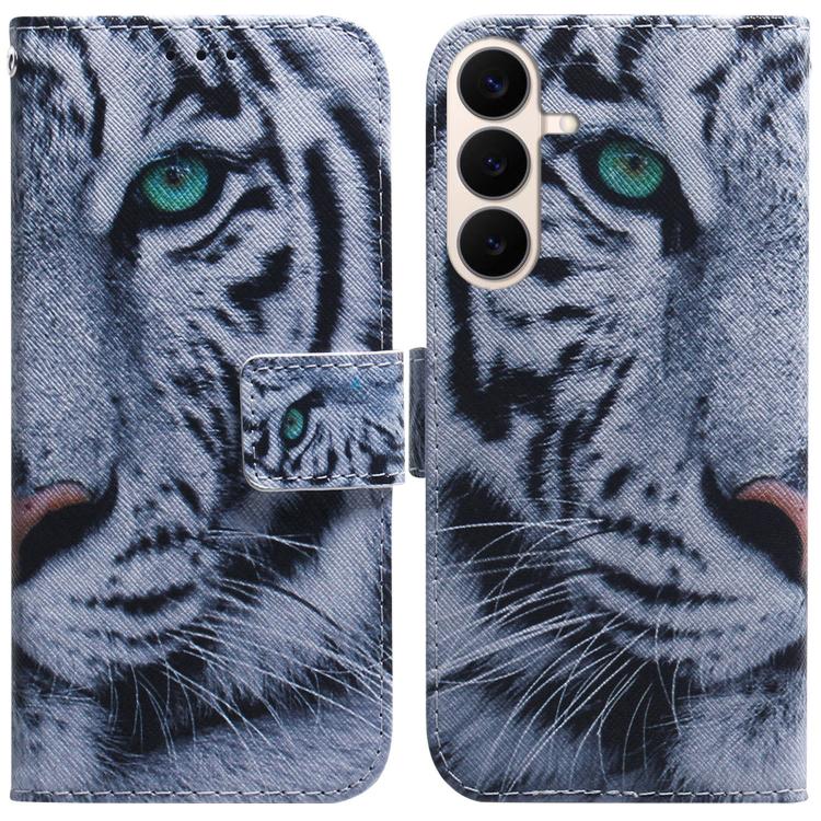 Coloured Drawing Flip Leather Phone Case, For Galaxy S26 FE 5G, For Samsung Galaxy S26+ 5G