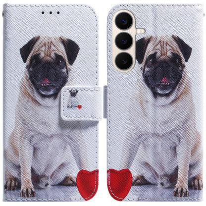 Coloured Drawing Flip Leather Phone Case, For Galaxy S26 FE 5G, For Samsung Galaxy S26+ 5G