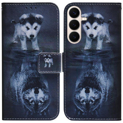 Coloured Drawing Flip Leather Phone Case, For Galaxy S26 FE 5G, For Samsung Galaxy S26+ 5G