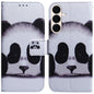 Coloured Drawing Flip Leather Phone Case, For Galaxy S26 FE 5G, For Samsung Galaxy S26+ 5G