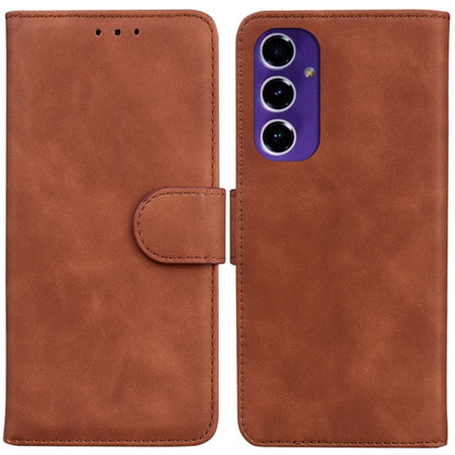 Skin Feel Pure Color Flip Leather Phone Case