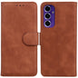 Skin Feel Pure Color Flip Leather Phone Case