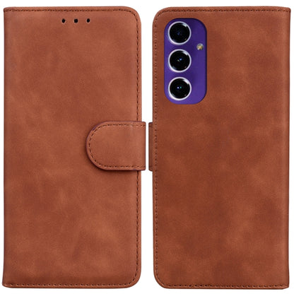 Skin Feel Pure Color Flip Leather Phone Case, For Samsung Galaxy S25 Ultra 5G, For Samsung Galaxy S24 FE 5G