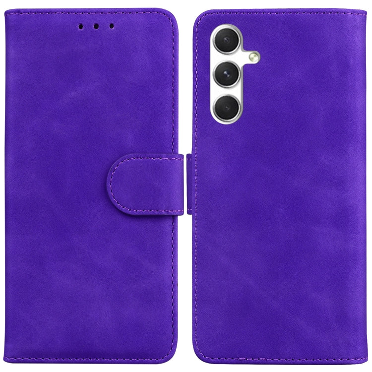 Skin Feel Pure Color Flip Leather Phone Case, For Samsung Galaxy S25 FE 5G, For Samsung Galaxy S25 Edge 5G, For Samsung Galaxy S25 5G, For Samsung Galaxy S25+ 5G