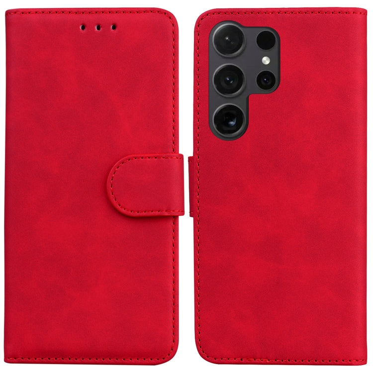 Skin Feel Pure Color Flip Leather Phone Case, For Samsung Galaxy S25 Ultra 5G, For Samsung Galaxy S24 FE 5G