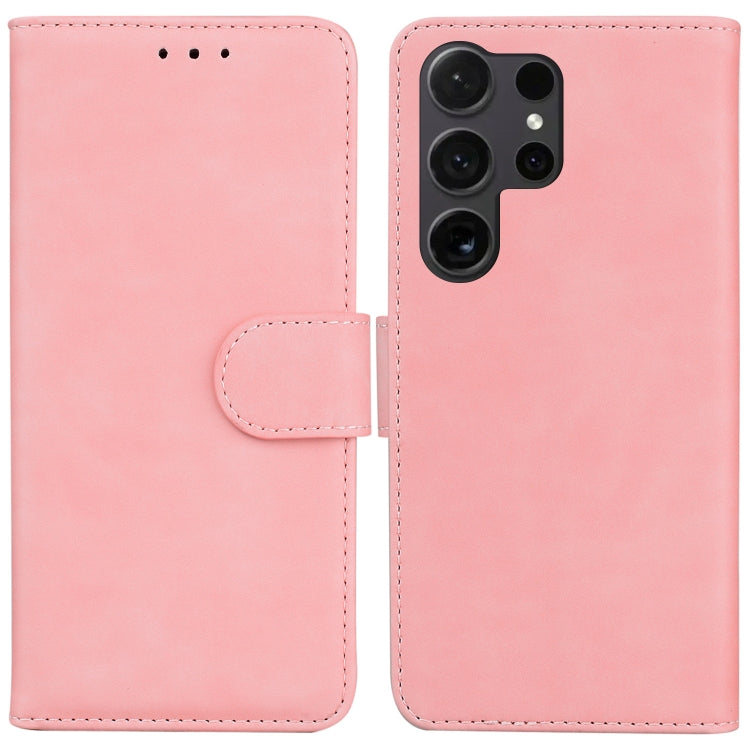 Skin Feel Pure Color Flip Leather Phone Case, For Samsung Galaxy S25 Ultra 5G, For Samsung Galaxy S24 FE 5G