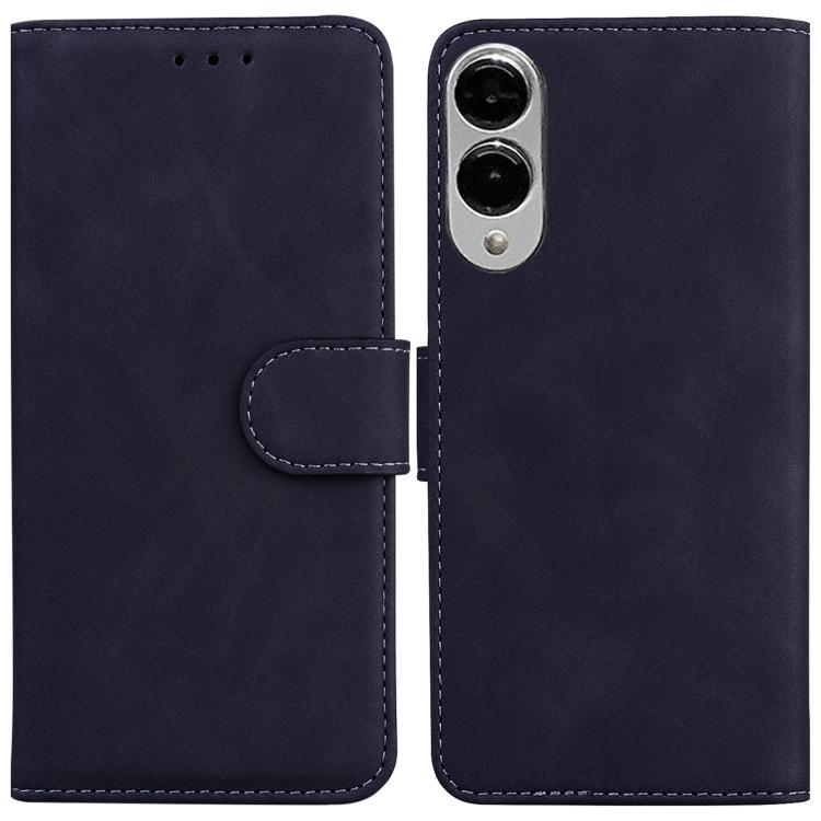 Skin Feel Pure Color Flip Leather Phone Case