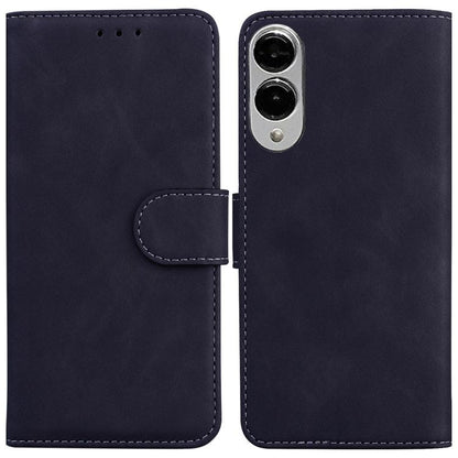 Skin Feel Pure Color Flip Leather Phone Case