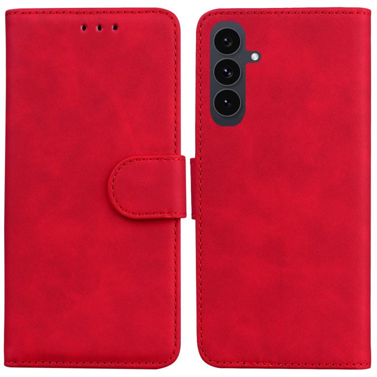 Skin Feel Pure Color Flip Leather Phone Case, For Samsung Galaxy S25 FE 5G, For Samsung Galaxy S25 Edge 5G, For Samsung Galaxy S25 5G, For Samsung Galaxy S25+ 5G