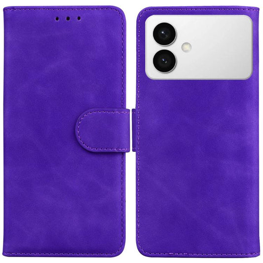 Skin Feel Pure Color Flip Leather Phone Case, For Samsung Galaxy S26 Edge 5G, For Samsung Galaxy S26 Ultra 5G, For Samsung Galaxy S26 5G, For Samsung Galaxy S25 FE 5G