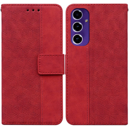 Geometric Embossed Leather Phone Case, For Samsung Galaxy S25 Ultra 5G, For Samsung Galaxy S24 FE 5G