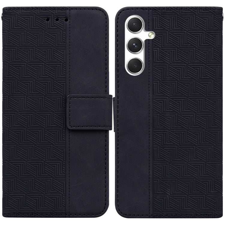 Geometric Embossed Leather Phone Case, For Samsung Galaxy S25 FE 5G, For Samsung Galaxy S25 Edge 5G, For Samsung Galaxy S25 5G, For Samsung Galaxy S25+ 5G
