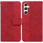 Geometric Embossed Leather Phone Case, For Samsung Galaxy S25 FE 5G, For Samsung Galaxy S25 Edge 5G, For Samsung Galaxy S25 5G, For Samsung Galaxy S25+ 5G