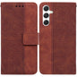 Geometric Embossed Leather Phone Case, For Samsung Galaxy S25 Edge 5G, For Samsung Galaxy S25 5G, For Samsung Galaxy S25+ 5G, For Samsung Galaxy S25 Ultra 5G