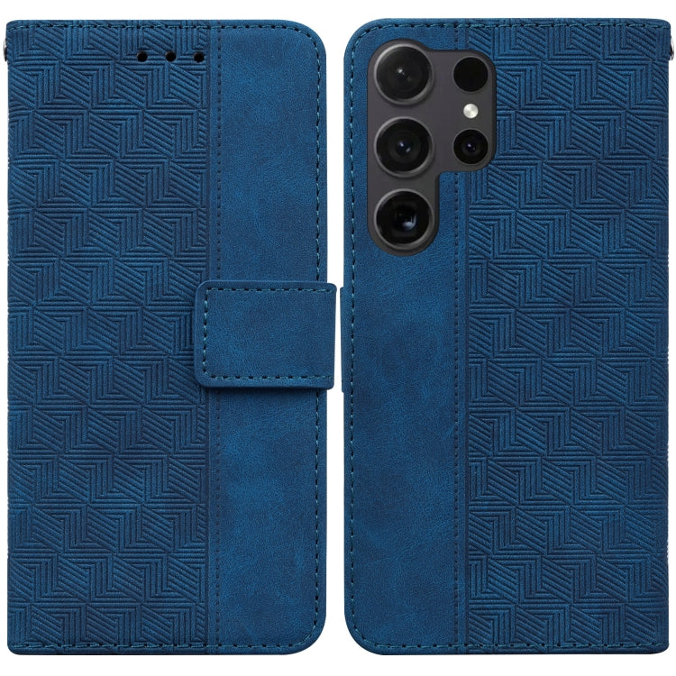 Geometric Embossed Leather Phone Case, For Samsung Galaxy S25 Ultra 5G, For Samsung Galaxy S24 FE 5G
