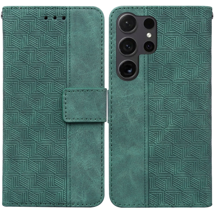 Geometric Embossed Leather Phone Case, For Samsung Galaxy S25 Ultra 5G, For Samsung Galaxy S24 FE 5G