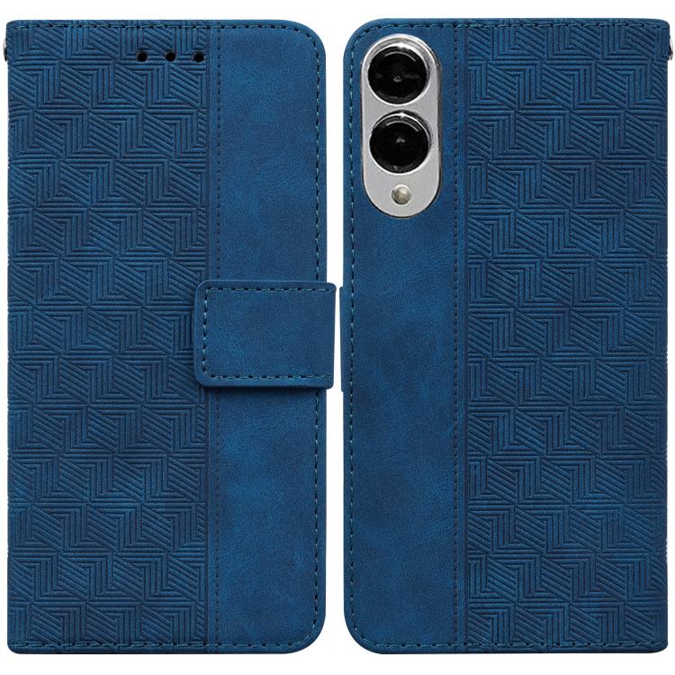 Geometric Embossed Leather Phone Case, For Samsung Galaxy S25 Edge 5G, For Samsung Galaxy S25 5G, For Samsung Galaxy S25+ 5G, For Samsung Galaxy S25 Ultra 5G