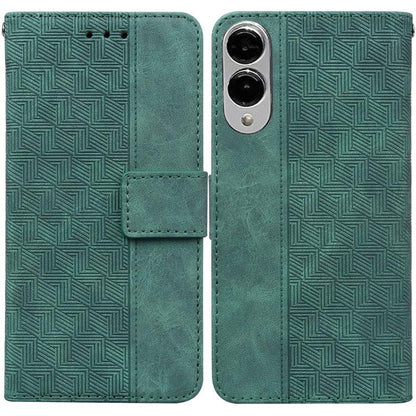 Geometric Embossed Leather Phone Case, For Samsung Galaxy S25 FE 5G, For Samsung Galaxy S25 Edge 5G, For Samsung Galaxy S25 5G, For Samsung Galaxy S25+ 5G