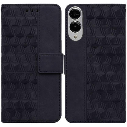 Geometric Embossed Leather Phone Case, For Samsung Galaxy S25 FE 5G, For Samsung Galaxy S25 Edge 5G, For Samsung Galaxy S25 5G, For Samsung Galaxy S25+ 5G