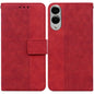Geometric Embossed Leather Phone Case, For Samsung Galaxy S25 FE 5G, For Samsung Galaxy S25 Edge 5G, For Samsung Galaxy S25 5G, For Samsung Galaxy S25+ 5G