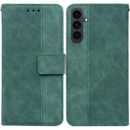 Geometric Embossed Leather Phone Case, For Samsung Galaxy S25 FE 5G, For Samsung Galaxy S25 Edge 5G, For Samsung Galaxy S25 5G, For Samsung Galaxy S25+ 5G