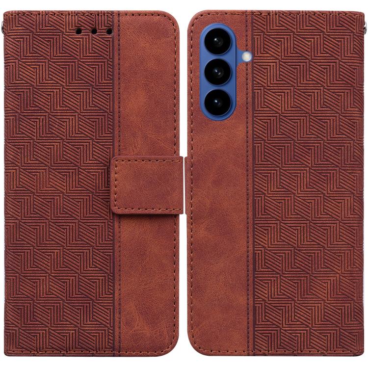 Geometric Embossed Leather Phone Case
