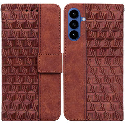 Geometric Embossed Leather Phone Case, For Samsung Galaxy S26+ 5G, For Samsung Galaxy S26 Edge 5G, For Samsung Galaxy S26 Ultra 5G, For Samsung Galaxy S26 5G