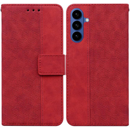 Geometric Embossed Leather Phone Case