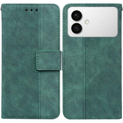 Geometric Embossed Leather Phone Case