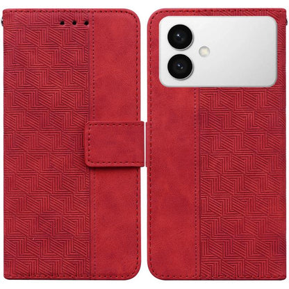 Geometric Embossed Leather Phone Case, For Samsung Galaxy S26+ 5G, For Samsung Galaxy S26 Edge 5G, For Samsung Galaxy S26 Ultra 5G, For Samsung Galaxy S26 5G