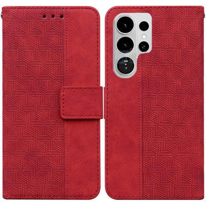 Geometric Embossed Leather Phone Case, For Samsung Galaxy S26+ 5G, For Samsung Galaxy S26 Edge 5G, For Samsung Galaxy S26 Ultra 5G, For Samsung Galaxy S26 5G